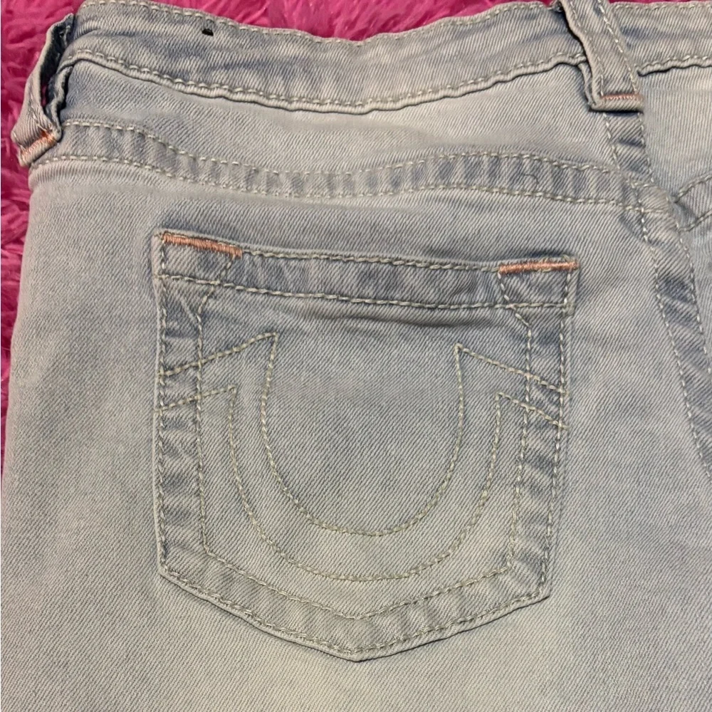 True Religion Mid Rise Curvy Shorts Women Size 30
